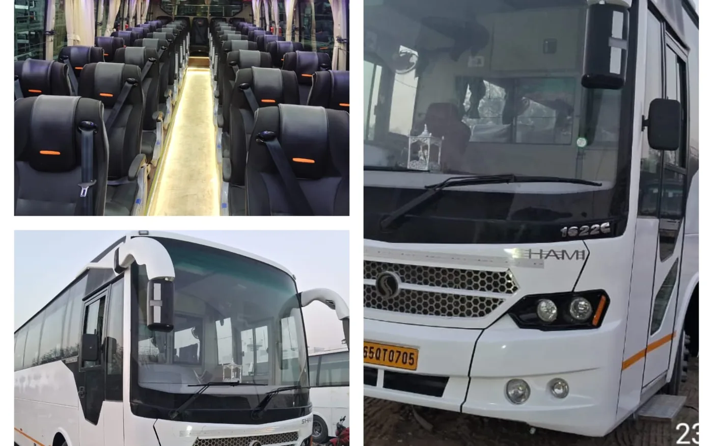 Luxury Bus (49 Seater) for rent in Varanasi — exterior view